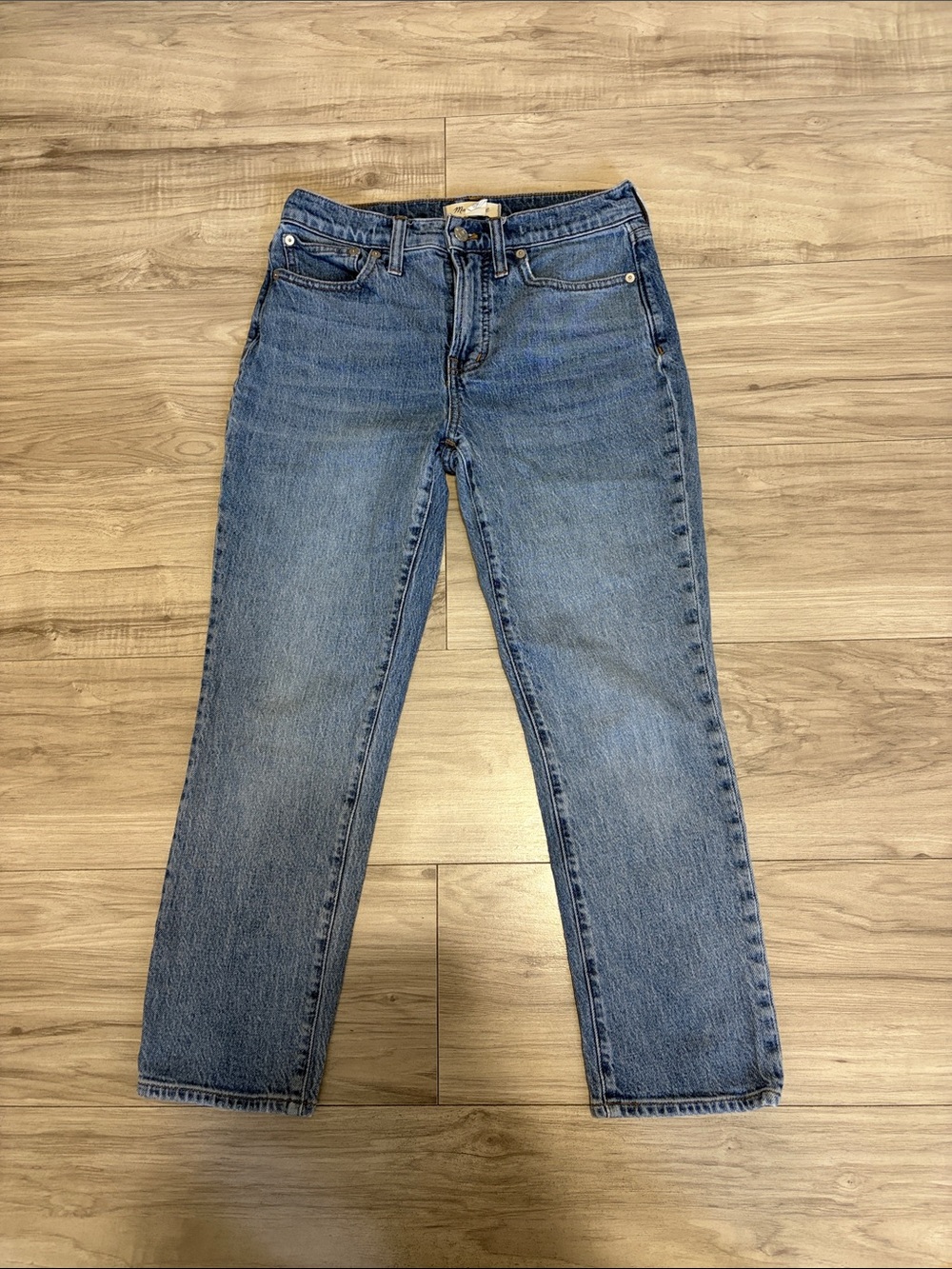 Madewell Straight Leg Jeans - Medium Blue Wash
